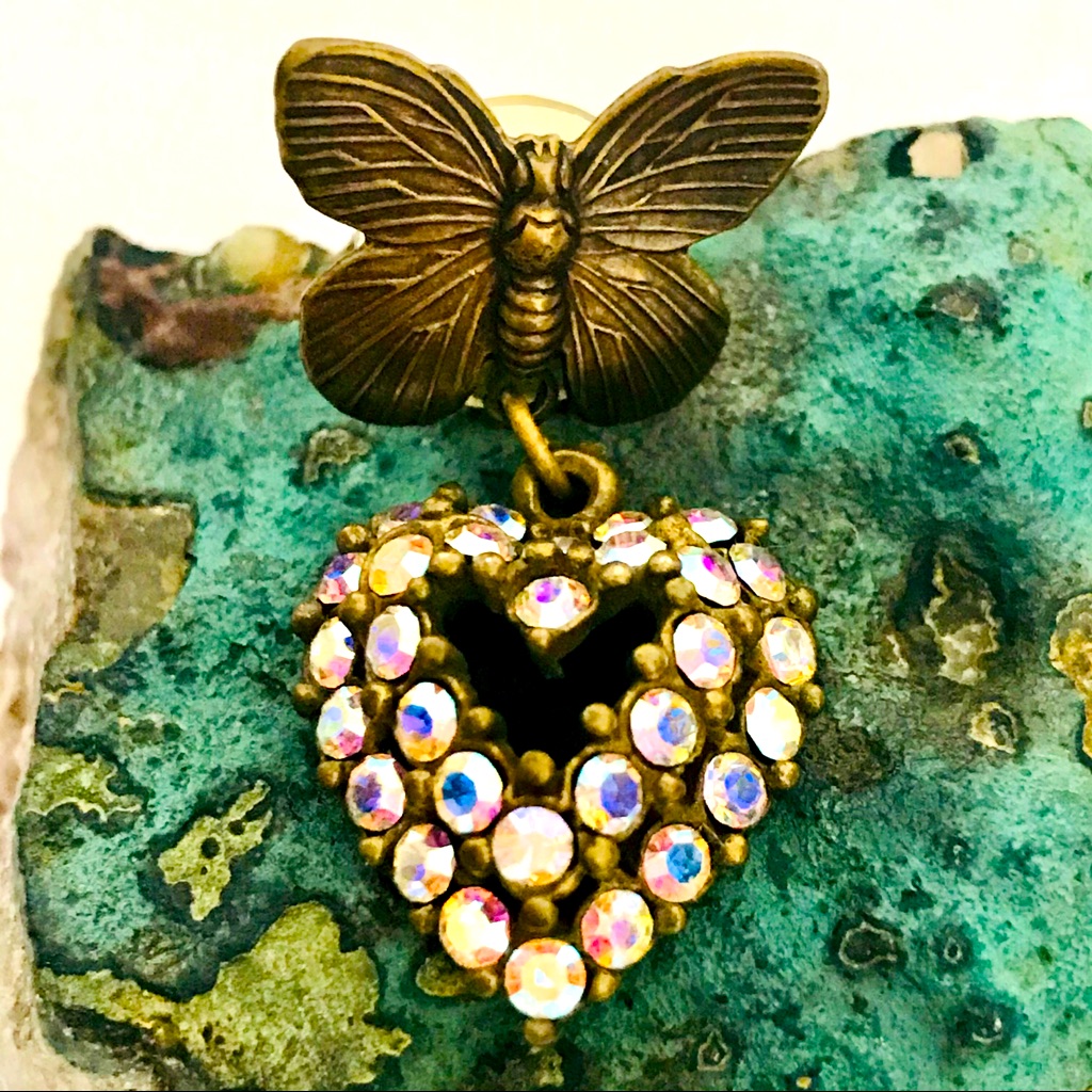 Earrings~Iridescent Hearts & Butterfly’s / Host Pick